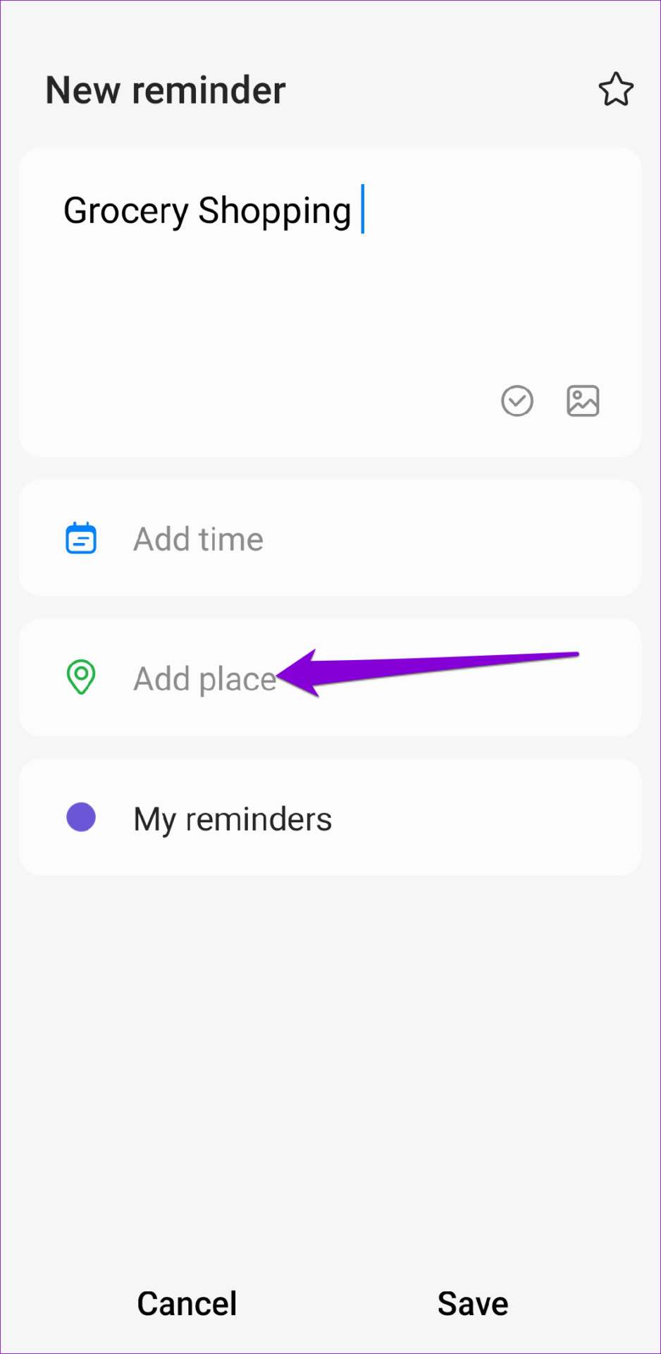 Set Location-Based Reminder on Samsung Phone