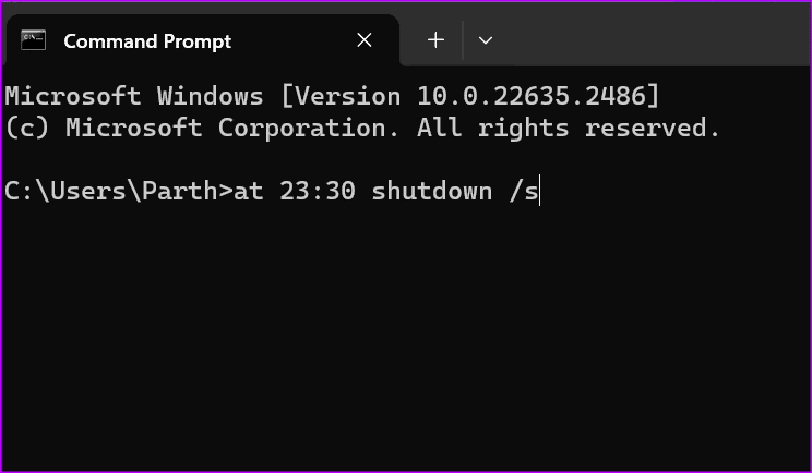 Set Shutdown Timer in Windows 11
