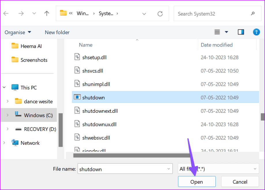Set Shutdown Timer in Windows 7