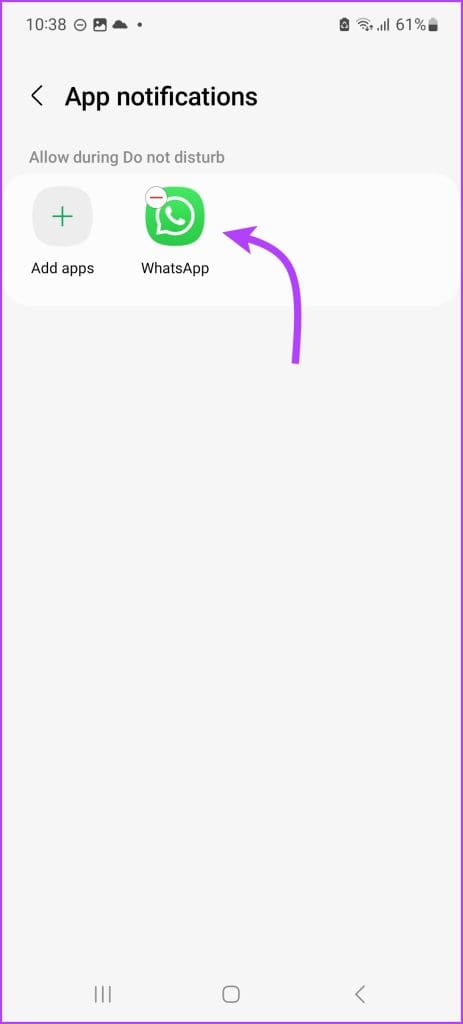 Add WhatsApp to the exception
