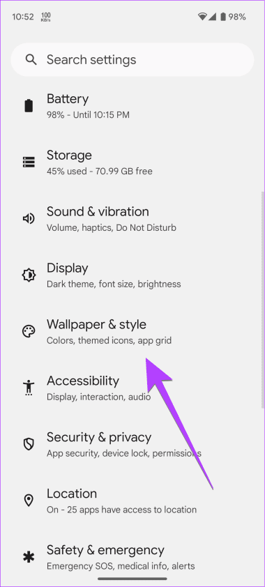 Settings Wallpapers and Style