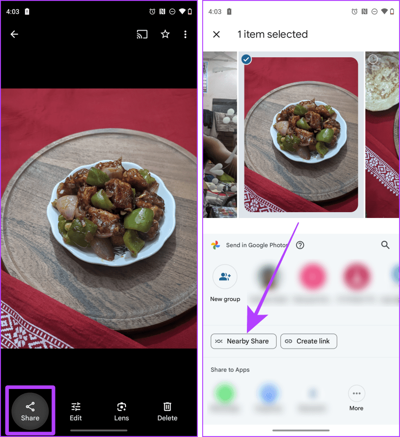 Діліться фотографіями за допомогою функції «Обмін поблизу» на Android
