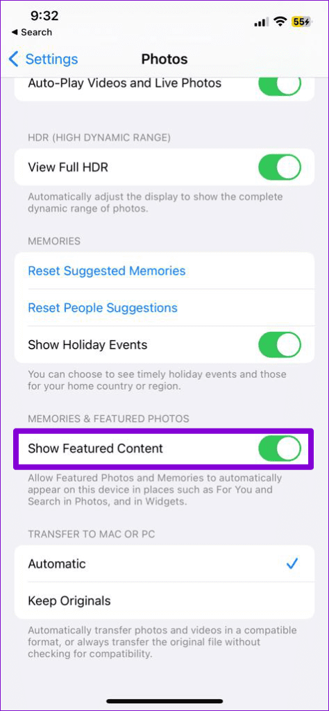 Show Featured Content on iPhone