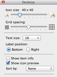 Show View Options Panel