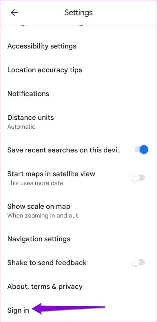 Sign Into Google Maps for Android