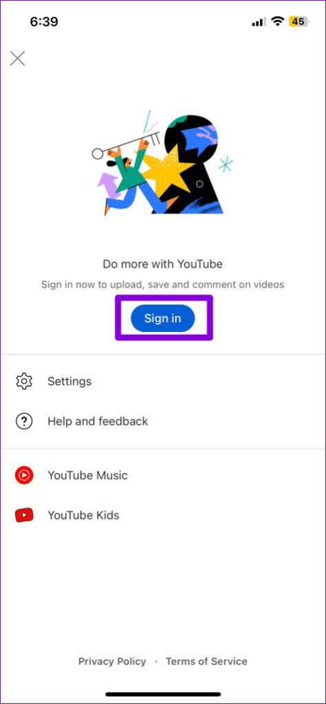 Sign Into the YouTube App
