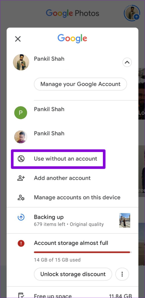 Sign Out of Google Account on Android