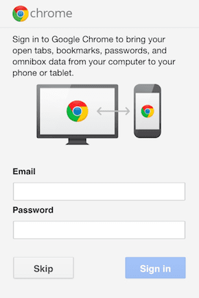 Sign In To Chrome I Os