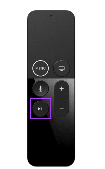 Siri remote 2017 play pause button