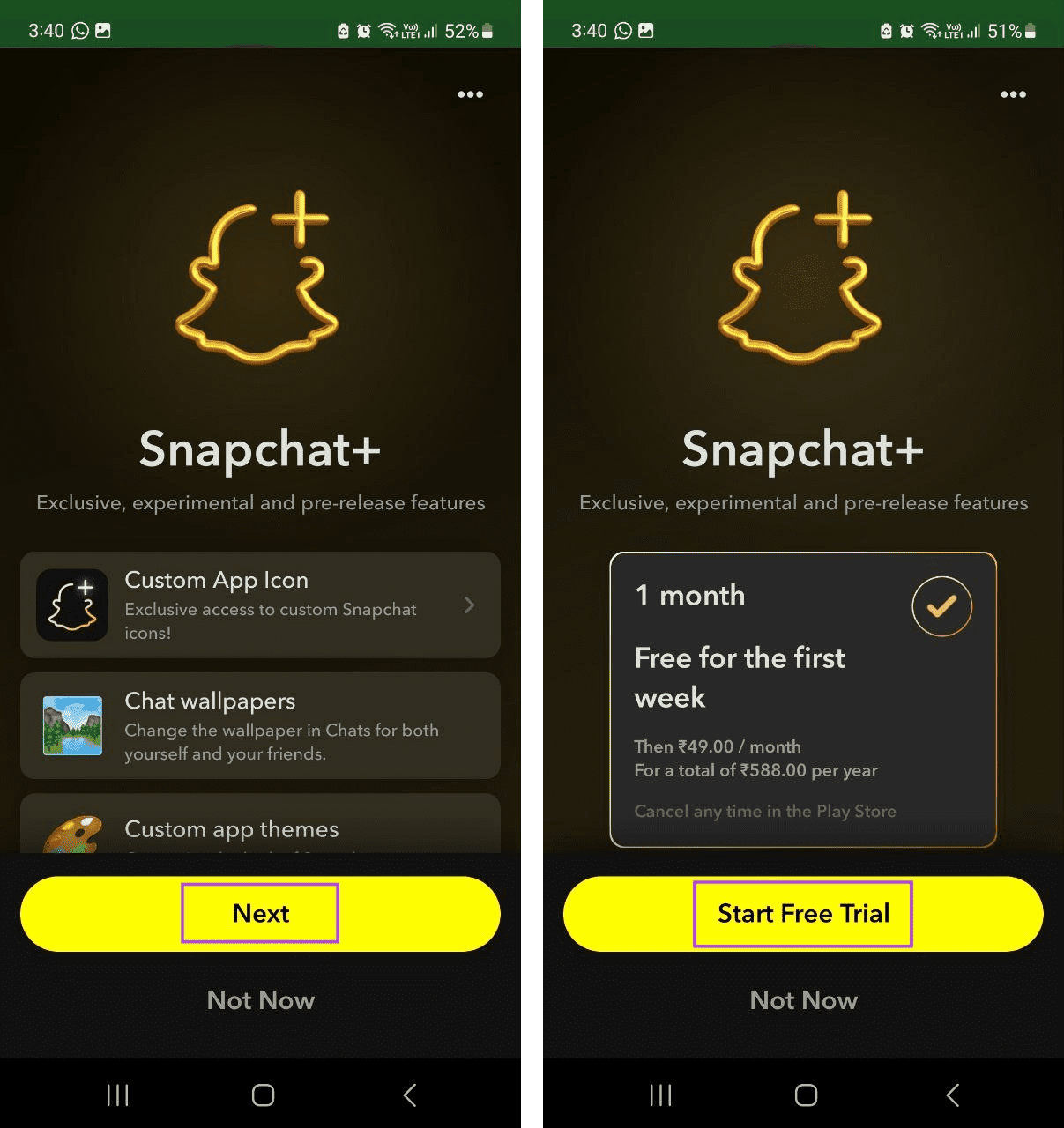 Subscribe to Snapchat +