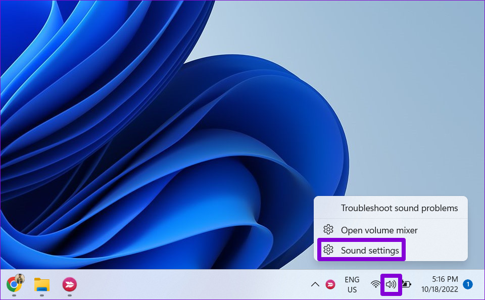 Sound Settings in Windows 11