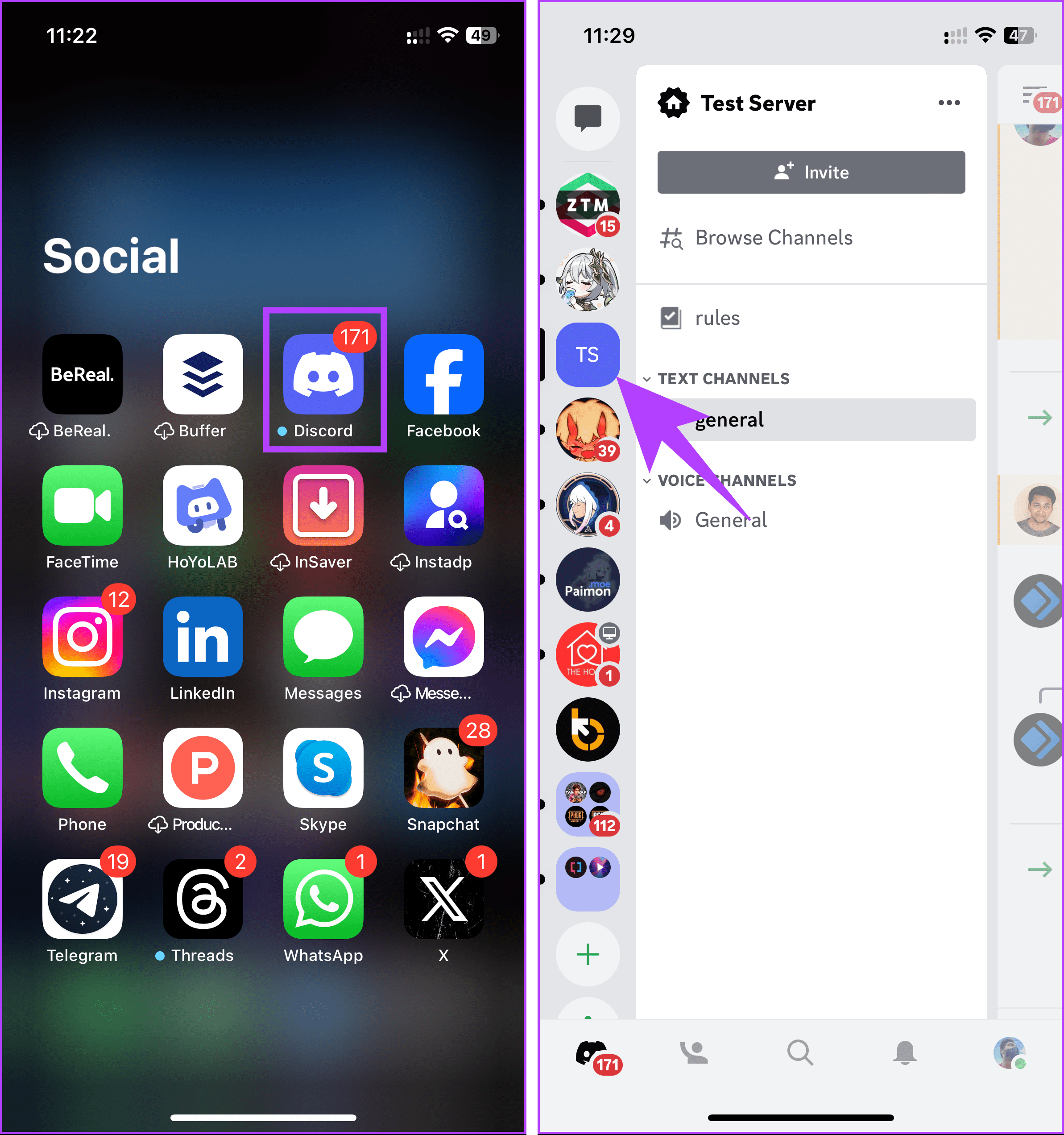 Discord app on your iOS device