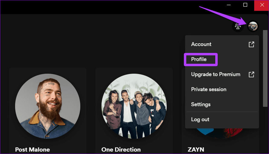 Spotify Profile on Desktop for Windows - 3
