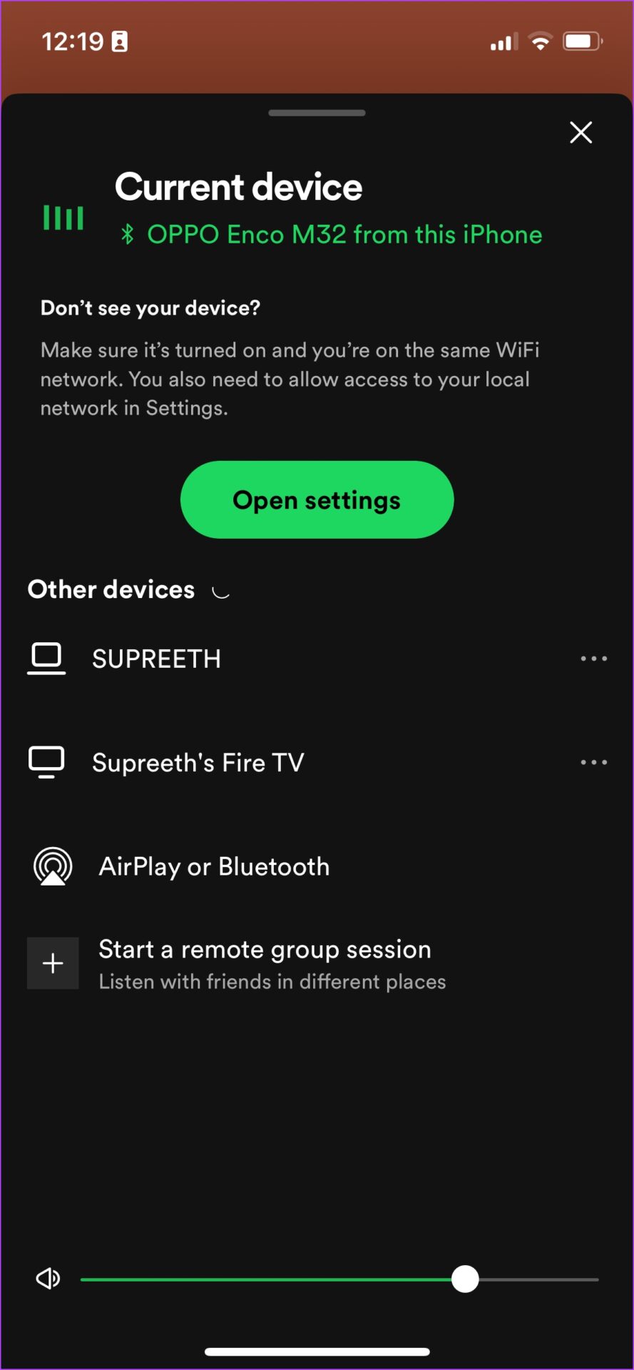 potify Stream To Other Device