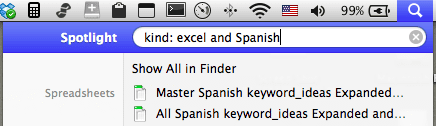 Spotlight Filter Excel And Spanish