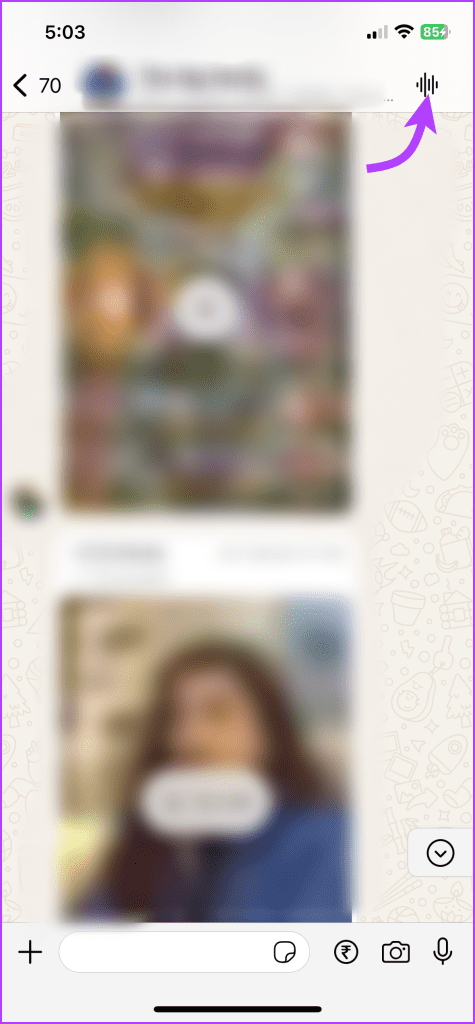 Tap the Voice Chat icon