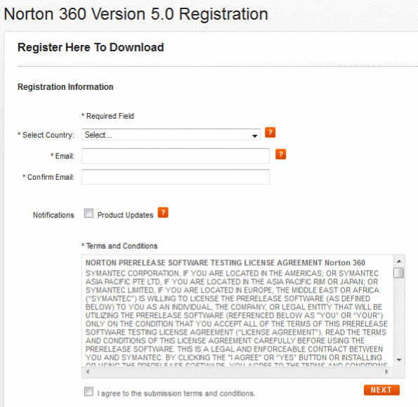 Step 2 Norton Registration1