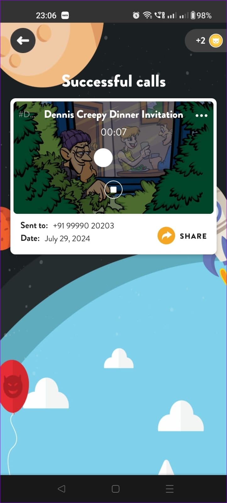 Successful Calls Made Prank Call Voice Changer App