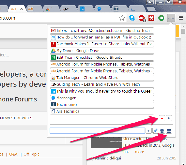 Tab Manager Extended View