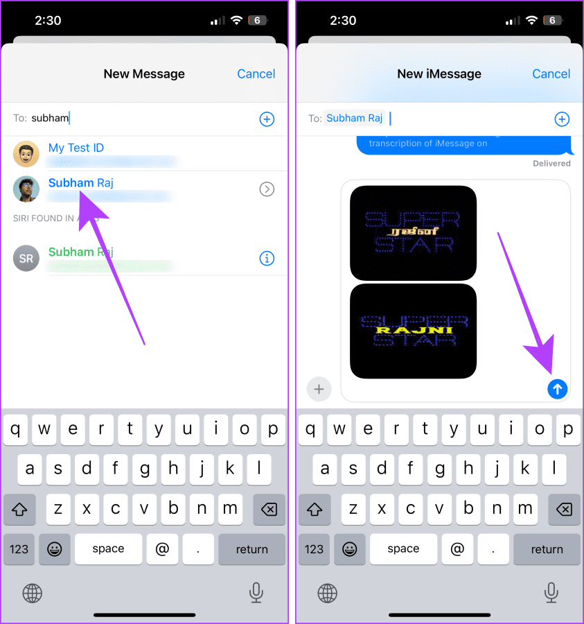Tap Send to Forward iMessages on iPhone