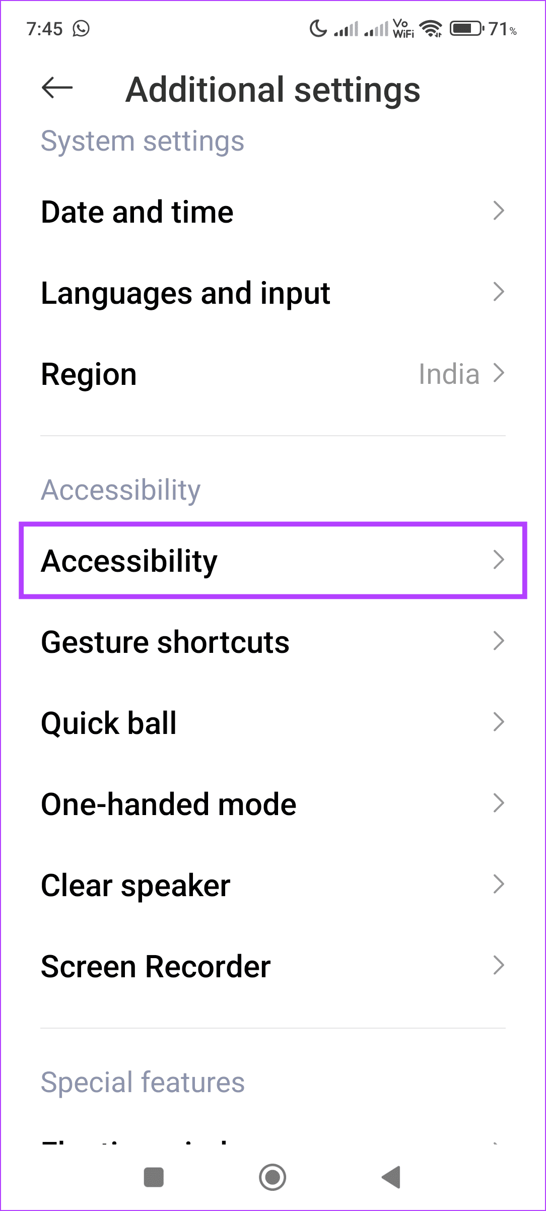 Tap on Accessibility 3