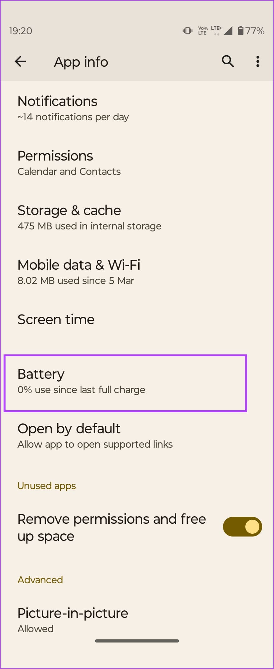 Tap on Battery 3