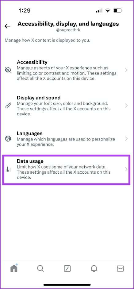 Tap on Data Usage 2