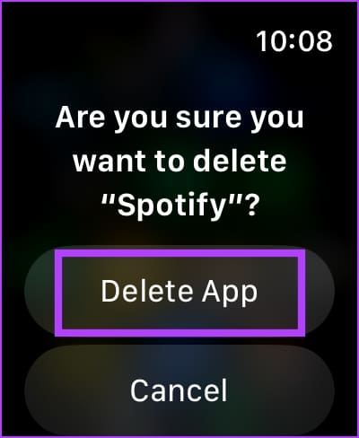 Tap on Delete App 5