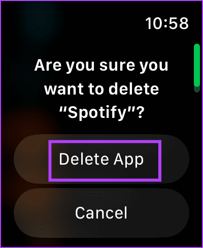 Tap on Delete App