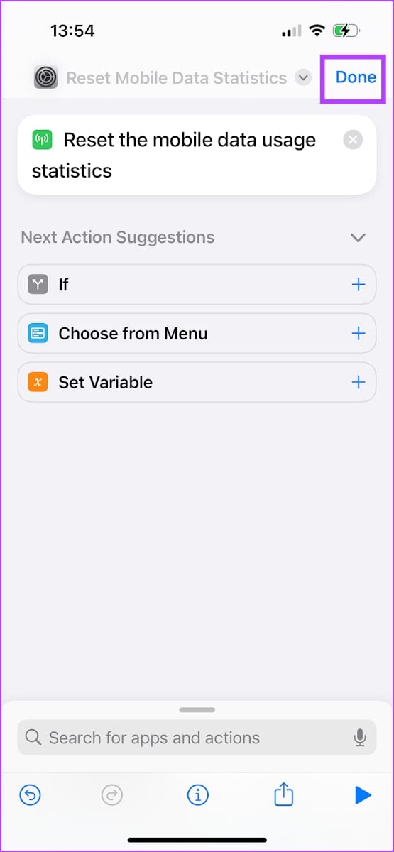 Tap on Done to Create Shortcut