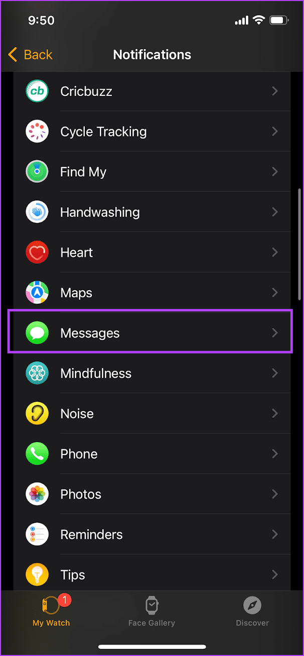 Tap on Messages