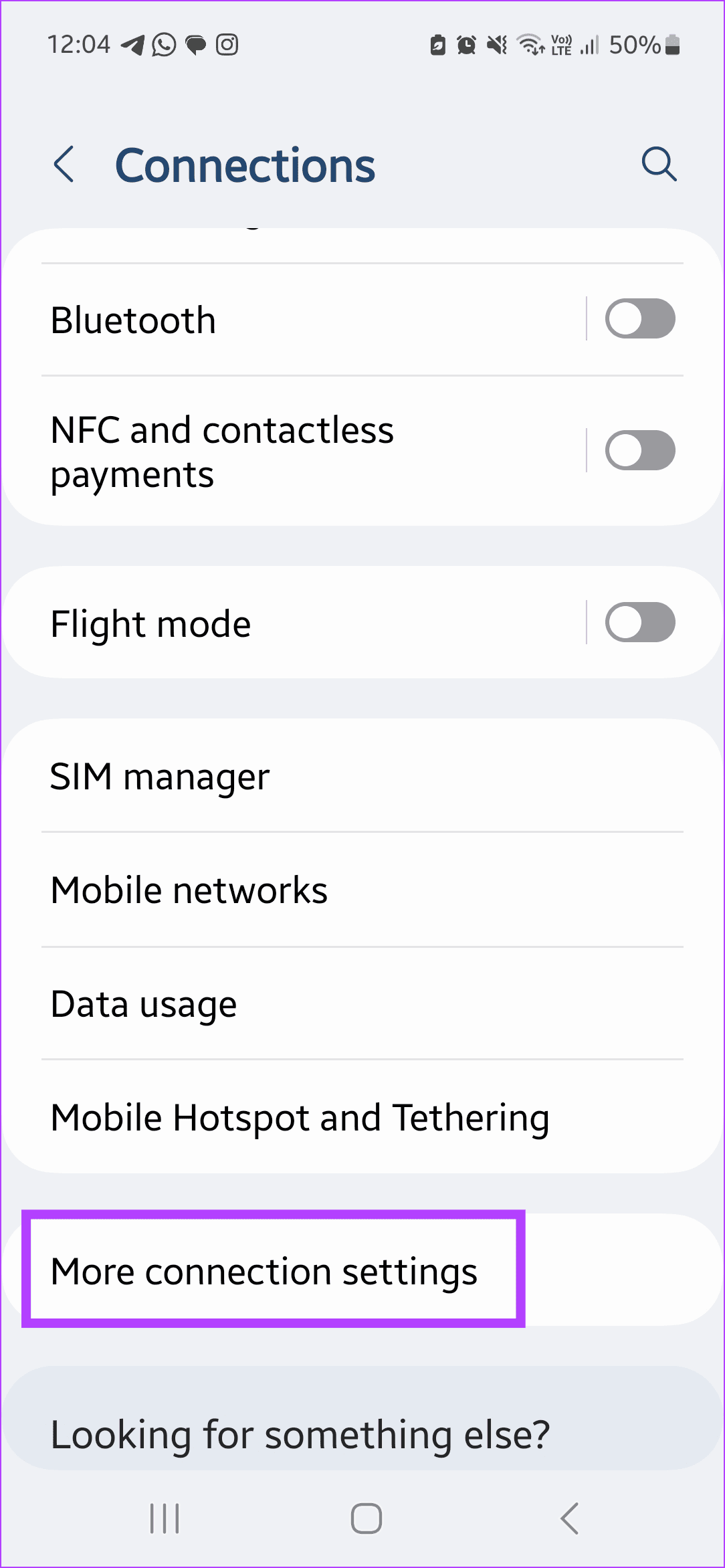 Tap on More connection settings