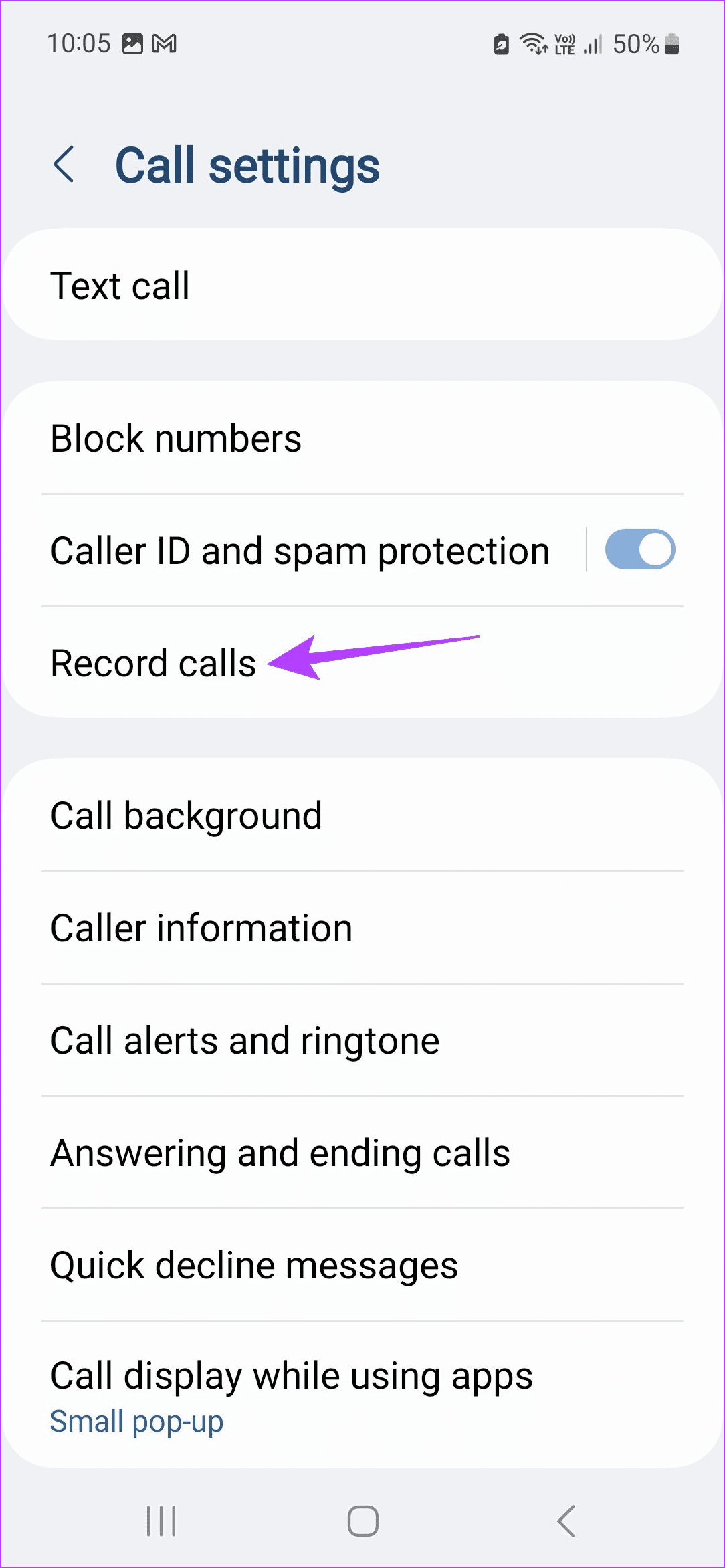 Tap on Record calls