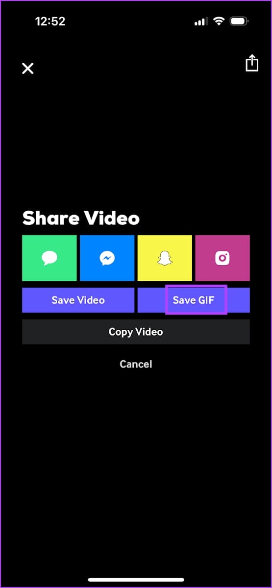Tap on Save GIF