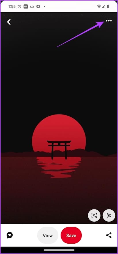 Tap on Three Dots Icon Pinterest - 1