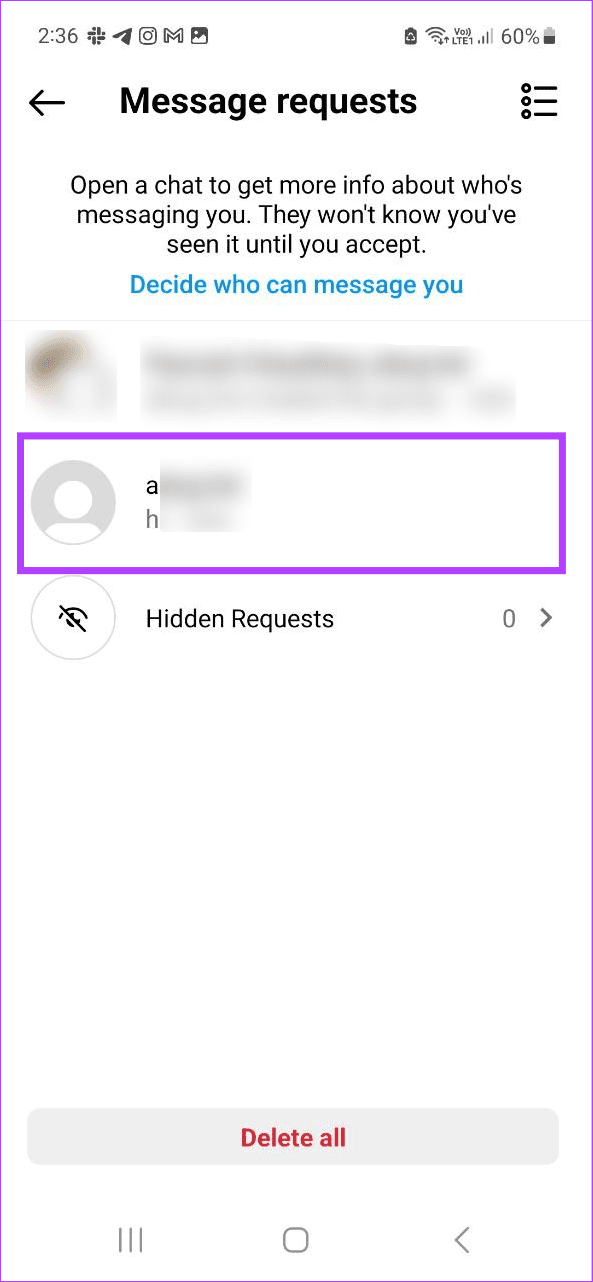 Tap on the user - 10