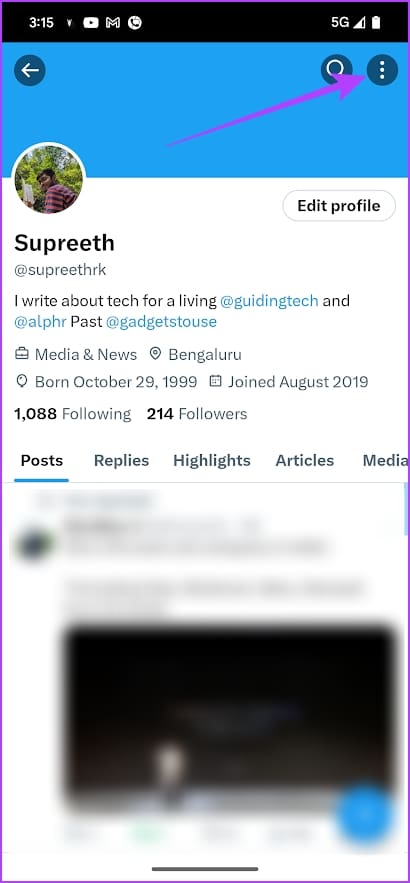 Tap on three dots icon 5