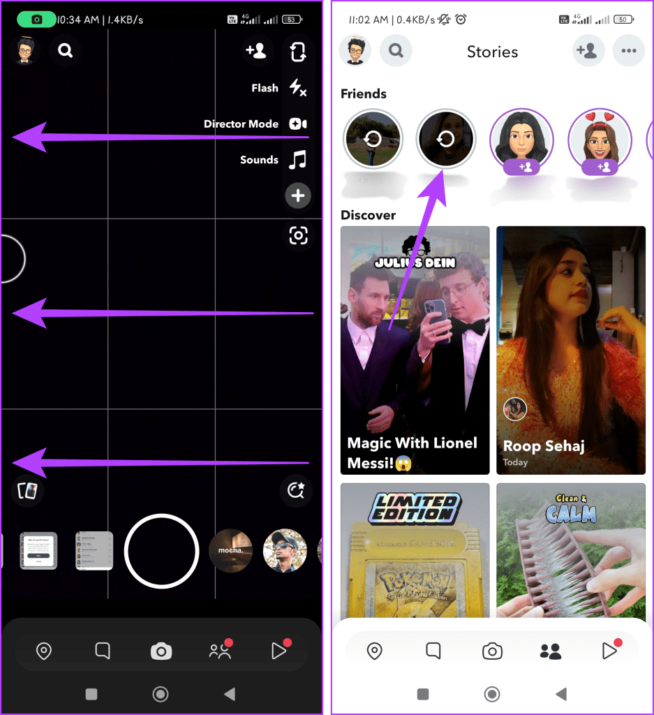 Tap the Stories icon and search the story from the person you want to mute