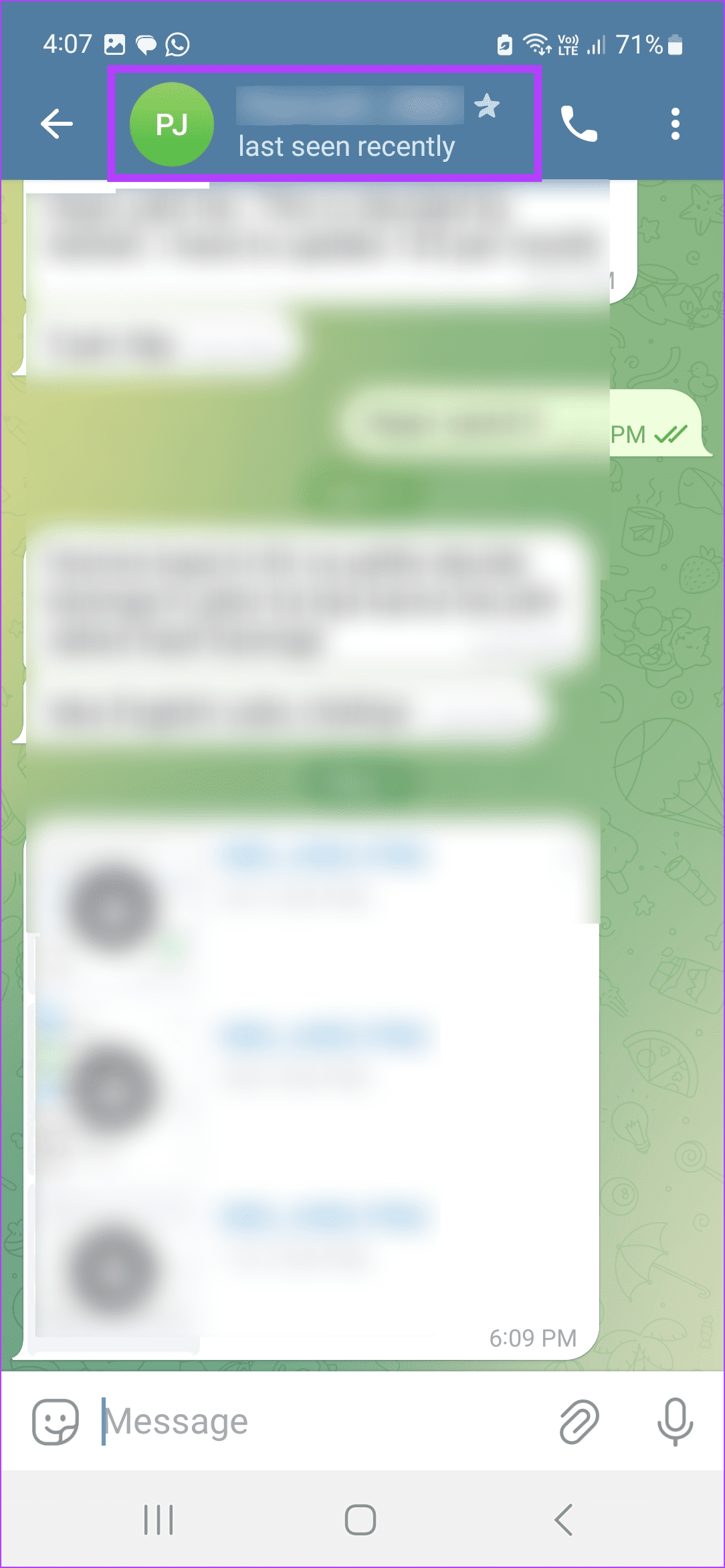 Tap the contact name