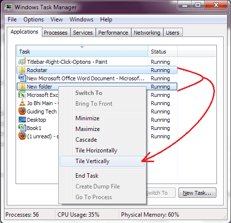 Task Manager Tile Windows
