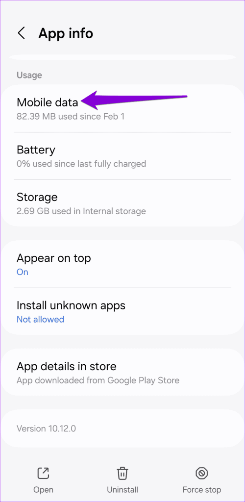 Telegram Mobile Data Usage on Android