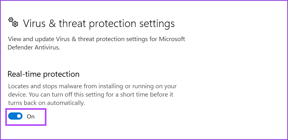 Temporarily Disable Windows Defender