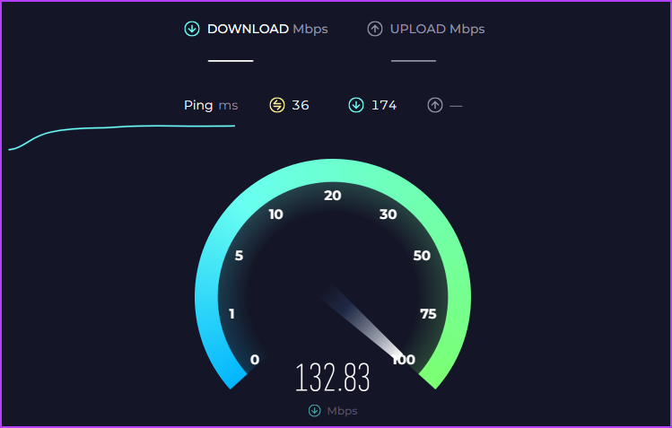 Test internet speed using Ookla