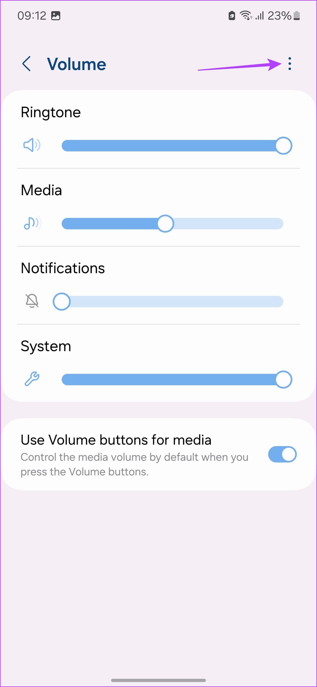 Three Dots Icon in Volume