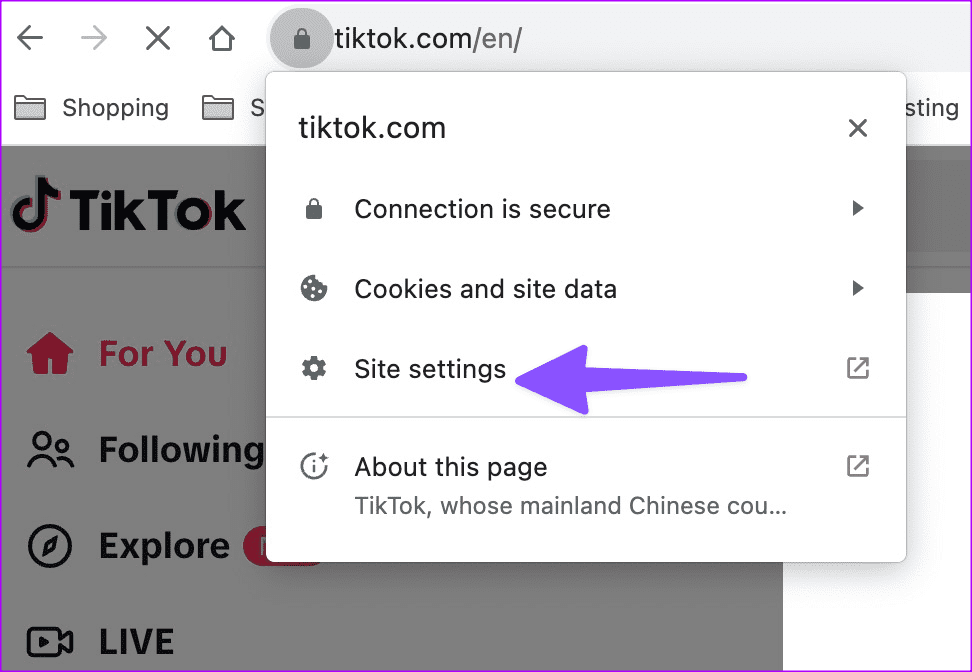 TikTok не працює у браузері 8