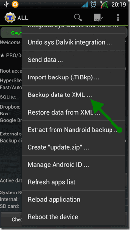 Titanium Backup Android 1