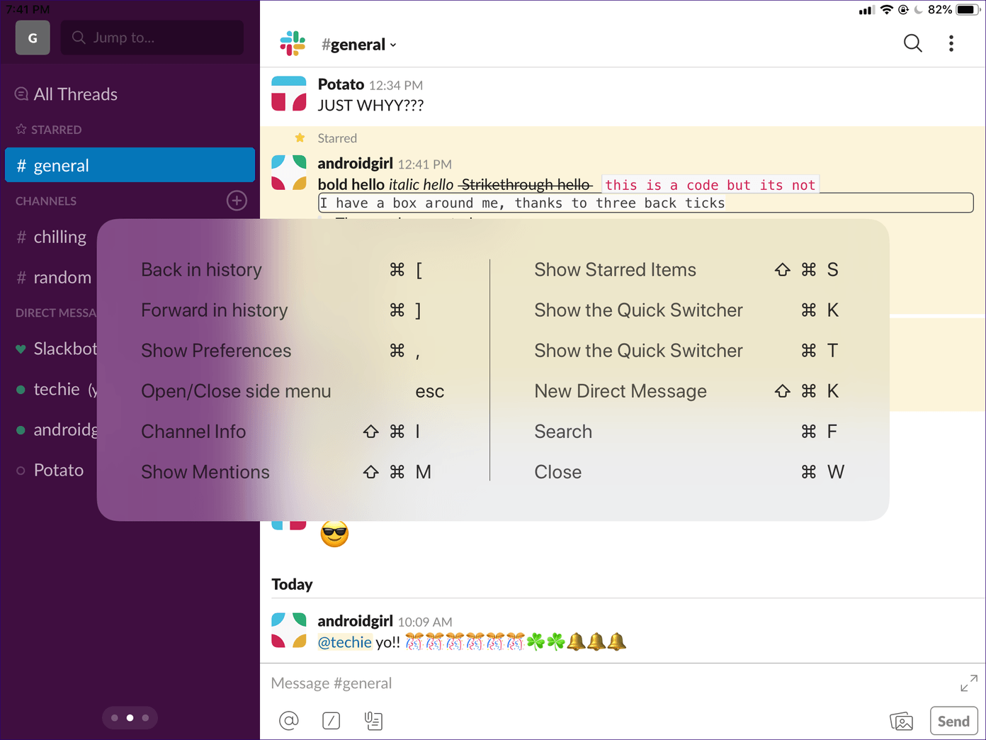 Top Slack Keyboard Shortcuts Ipad 9
