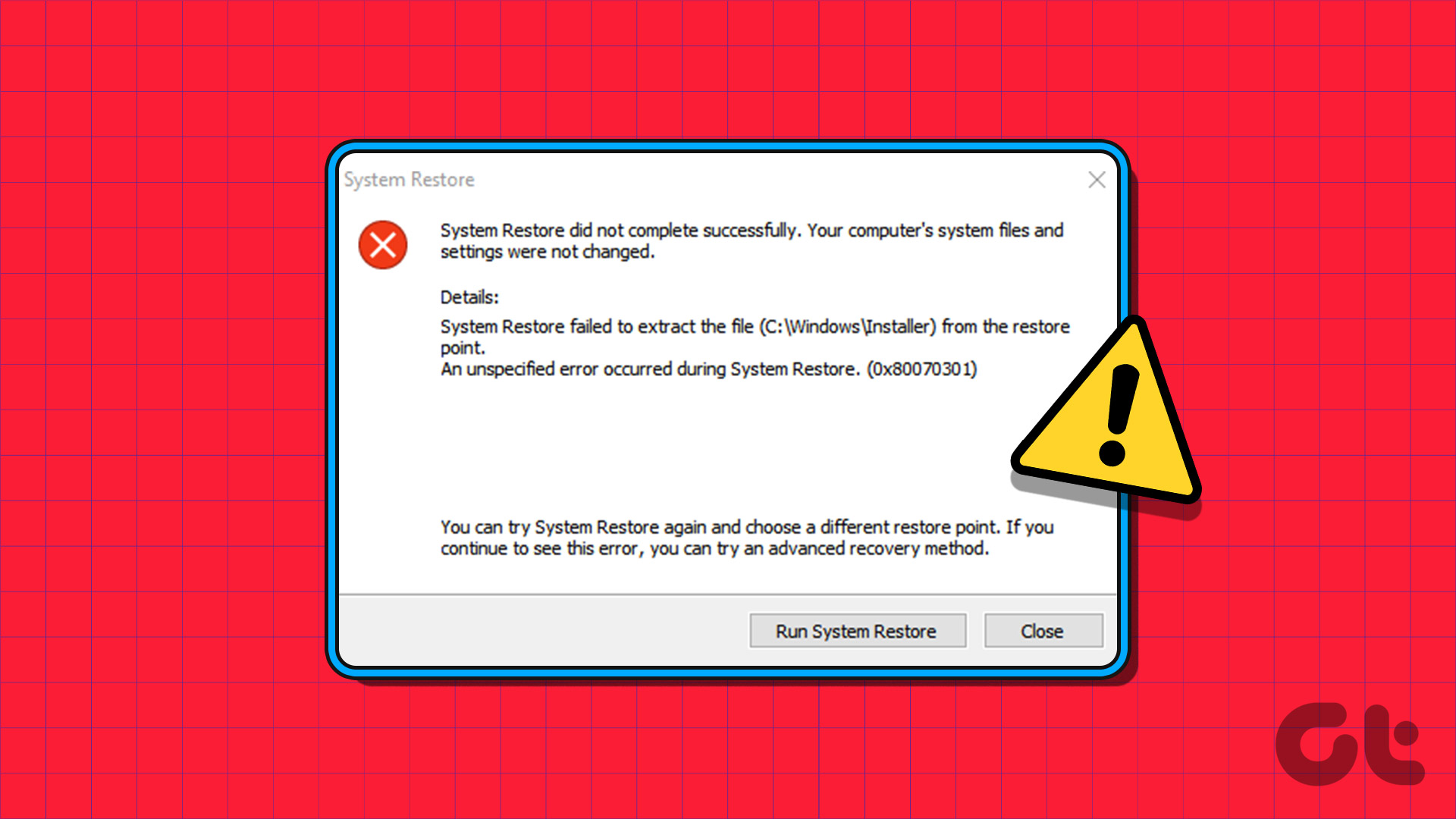 Top 8 Ways to Fix ‘System Restore Did Not Complete Successfully’ Error on Windows