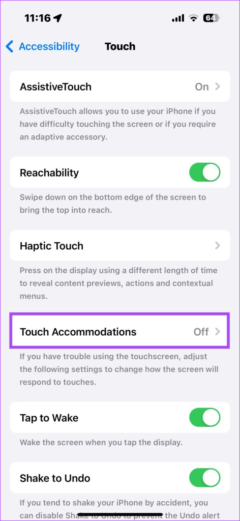Touch Accomodations in iPhone Settings - 4
