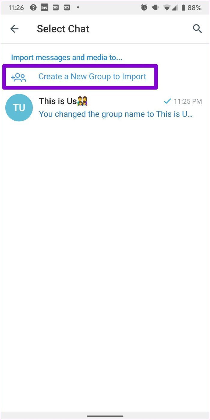 Перенести групповой чат в Telegram